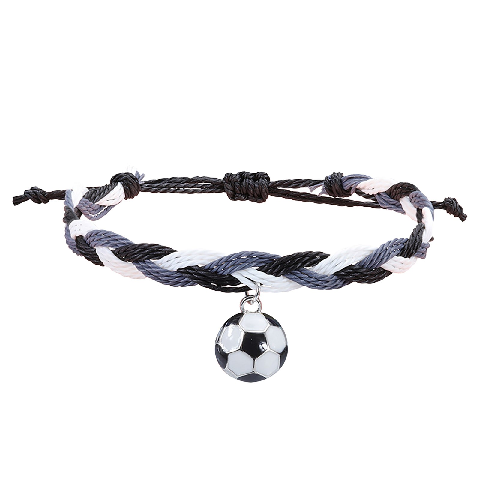 thumbnail image 2 of Pulseras de Fútbol Charm Favors Fútbol Negro Rojo Blanco Marrón Pulseras de Fútbol Cuentas Ajustable Inspirational for Teens Adults Sport Birthday Football Favors For, 2 of 2